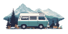 Load image into Gallery viewer, Camper Van Wallpaper Mountain Wall Decal Adventure Wall Mural Peel And Stick Wallpaper Living Room Bedroom Boho Travel Nature Wall Decor
