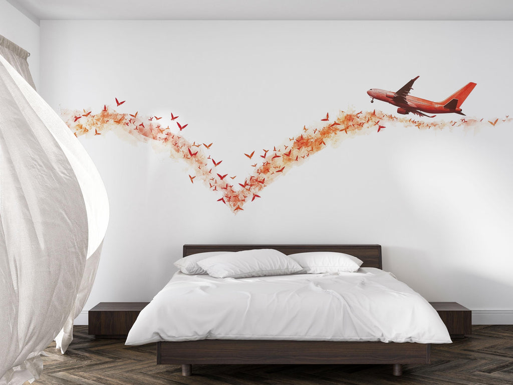 Airplane Wallpaper Travel Wall Decal Wanderlust Wall Mural Peel And Stick Wallpaper Bedroom Office Kids Room Adventure Travel Wall Decor