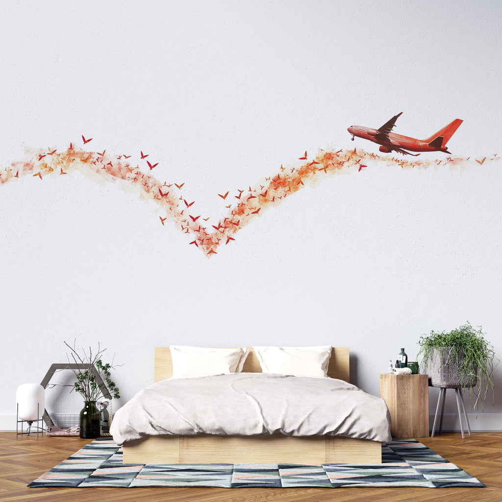 Airplane Wallpaper Travel Wall Decal Wanderlust Wall Mural Peel And Stick Wallpaper Bedroom Office Kids Room Adventure Travel Wall Decor