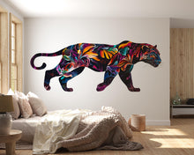 Load image into Gallery viewer, Colorful Panther Wall Decal Abstract Animal Wall Art Modern Wall Sticker Jungle Decor Large Vinyl Wall Sticker Bedroom, 204gm