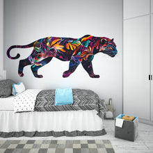 Load image into Gallery viewer, Colorful Panther Wall Decal Abstract Animal Wall Art Modern Wall Sticker Jungle Decor Large Vinyl Wall Sticker Bedroom, 204gm