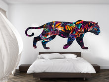 Load image into Gallery viewer, Colorful Panther Wall Decal Abstract Animal Wall Art Modern Wall Sticker Jungle Decor Large Vinyl Wall Sticker Bedroom, 204gm