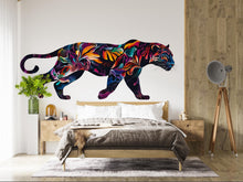 Load image into Gallery viewer, Colorful Panther Wall Decal Abstract Animal Wall Art Modern Wall Sticker Jungle Decor Large Vinyl Wall Sticker Bedroom, 204gm