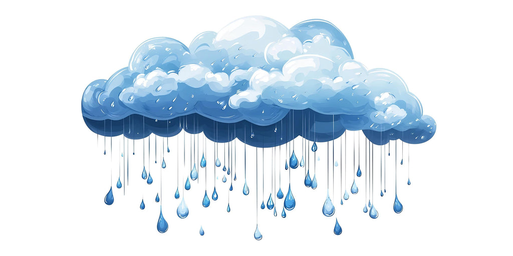 Rain Cloud Wall Decal Nursery Wall Decor Baby Room Wall Sticker Cloud Wall Art Kids Room Decor Large Vinyl Sticker, 216gm