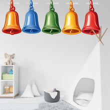 Load image into Gallery viewer, Colorful Bells Wall Decal Kids Room Decor Classroom Wall Sticker Nursery Wall Art Playroom Decor Vinyl Wall Decal, 218gm