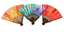 Load image into Gallery viewer, Asian Fan Wall Decal Japanese Wall Art Colorful Folding Fan Sticker Oriental Wall Decor Removable Vinyl, 223gm