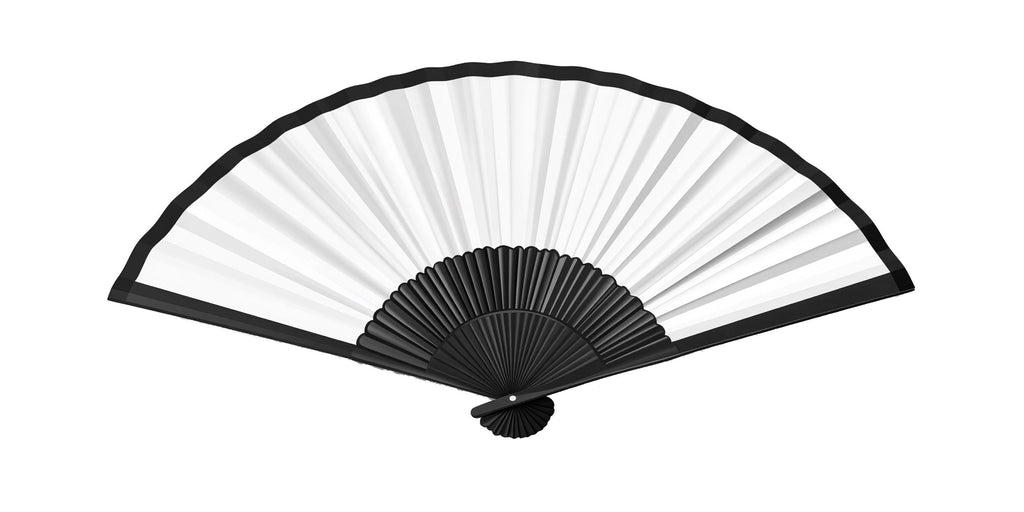 Large Fan Wall Decal Black White Minimalist Wall Art Japanese Fan Decor Modern Living Room Wall Sticker, 225gm