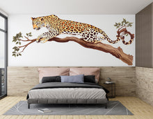 Load image into Gallery viewer, Leopard Wall Decal Jungle Animal Wall Sticker Safari Wall Art Big Cat Decor Kids Room Nursery Wall Decor, 229gm
