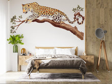 Load image into Gallery viewer, Leopard Wall Decal Jungle Animal Wall Sticker Safari Wall Art Big Cat Decor Kids Room Nursery Wall Decor, 229gm