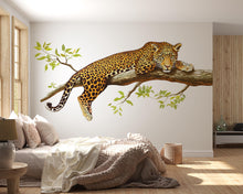Load image into Gallery viewer, Leopard Wall Decal Jungle Wall Sticker Safari Animal Wall Art Big Cat Nursery Decor Kids Room Wall Decor, 230gm