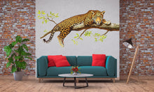 Load image into Gallery viewer, Leopard Wall Decal Jungle Wall Sticker Safari Animal Wall Art Big Cat Nursery Decor Kids Room Wall Decor, 230gm