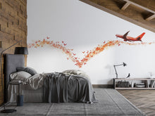 Load image into Gallery viewer, Airplane Wall Decal, Travel Wall Sticker, Plane Wall Art, Kids Room Decor, Aviation Wall Mural, Wanderlust Decor, 538mv