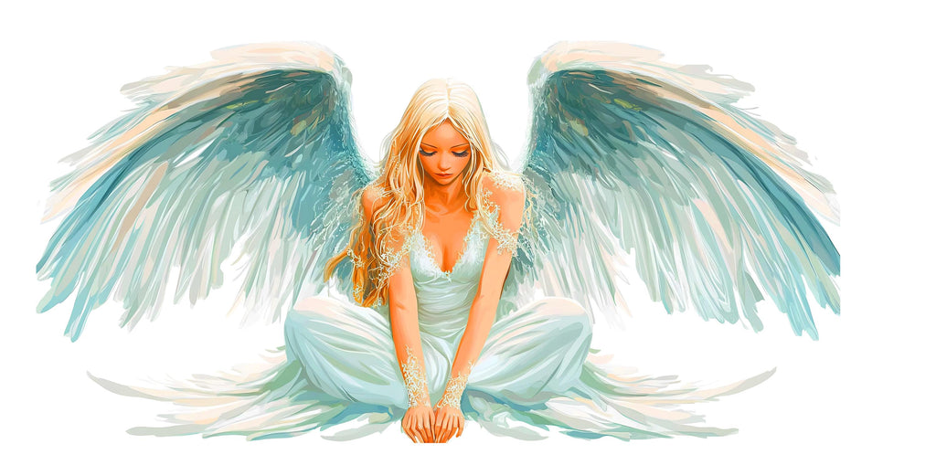 Angel Wall Decal, Large Angel Wings Wall Sticker, Spiritual Bedroom Decor, Guardian Angel Art, Wall Decals, Removable Vinyl, 239gm