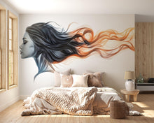 Load image into Gallery viewer, Hair Salon Wallpaper Beauty Wall Decal Woman Hair Wall Art Peel And Stick Wallpaper Salon Decor Lash Studio Spa Wall Mural