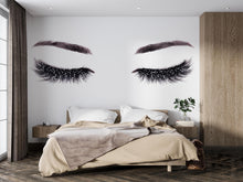 Load image into Gallery viewer, Lash Wall Decal Eyelash Wall Sticker Beauty Salon Wall Art Lash Studio Decor Eyebrow Wall Decal Spa Decor Vinyl Wall Decal