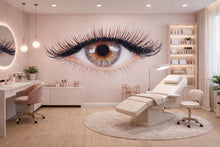 Load image into Gallery viewer, Lash Wall Decal Realistic Eye Wall Sticker Eyelash Beauty Wall Art Lash Studio Decor Esthetician Spa Wall Decor Vinyl Decal