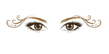Load image into Gallery viewer, Gold Lash Eyes Wall Decal Beauty Salon Wall Sticker Lash Studio Decor Eye Wall Art Esthetician Decor Makeup Studio Vinyl Wall Decal