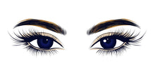 Load image into Gallery viewer, Blue Eyes Wall Decal Beauty Salon Wall Sticker Lash Studio Decor Eye Wall Art Esthetician Decor Makeup Studio Vinyl Wall Decal