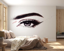 Load image into Gallery viewer, Eyelash Eye Wall Decal Beauty Salon Wall Sticker Lash Studio Decor Eye Wall Art Esthetician Decor Makeup Studio Vinyl Wall Decal