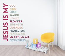 Load image into Gallery viewer, Jesus Is my Everything, Religious Wall Sign, Christian Wall Words, Church Sanctuary Wall Art, Boho Nursery Mural, Religious Wall Art 805LU