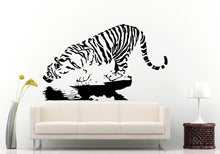 Load image into Gallery viewer, Tiger Drinking Water Wall Decal Vinyl Sticker Mural Room Decor L552