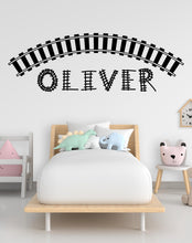 Load image into Gallery viewer, Railroad train Wall Decal Highway Vinyl Sticker Track Route Wall Decor Kids Playroom Boys Room Wall Art Train Bedroom Mural Sticker 798LU
