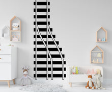 Load image into Gallery viewer, Railroad train Wall Decal Highway Vinyl Sticker Track Route Wall Decor Kids Playroom Boys Room Wall Art Train Bedroom Mural Sticker 799LU