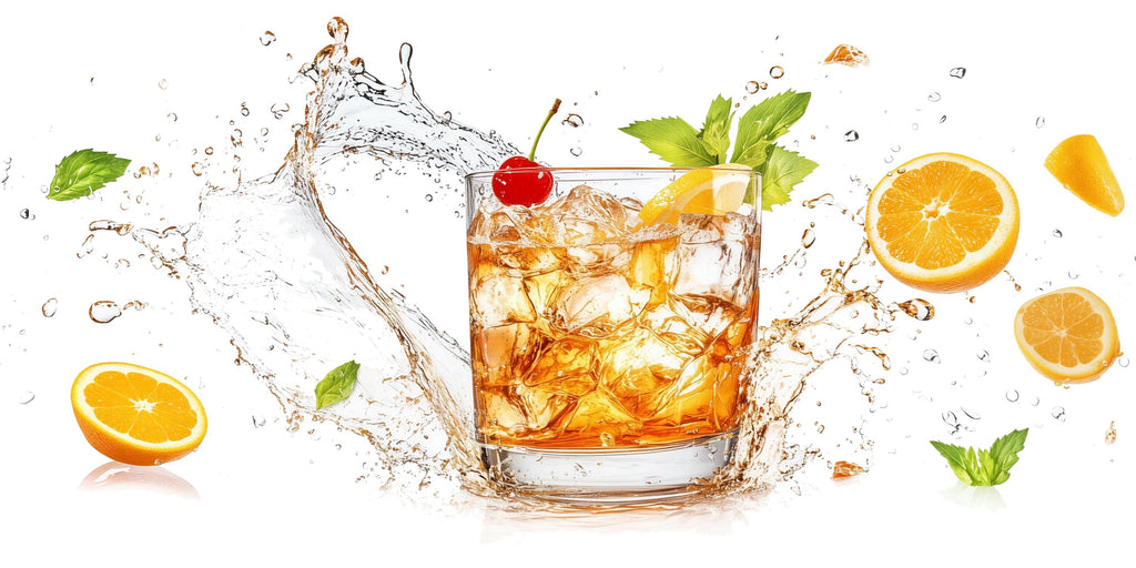 Cocktail Wall Decal, Drink Wall Art, Bar Wall Sticker, Citrus Splash Mural, Modern Restaurant Decor, 547mv