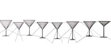 Load image into Gallery viewer, Martini Glass Wall Decal, Cocktail Line Art, Bar Wall Sticker, Modern Lounge Decor, Minimal Drink Mural, 550mv