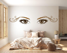 Load image into Gallery viewer, Lash Studio Wall Decal, Beauty Eyes Wall Art, Salon Wall Mural, Esthetician Room Decor, 560mv