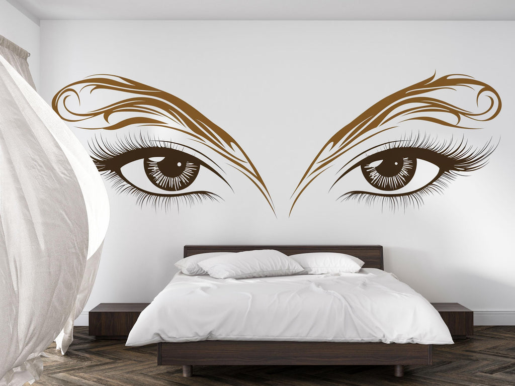Lash Studio Wall Decal, Beauty Eyes Wall Art, Esthetician Room Decor, Salon Wall Mural, 561mv