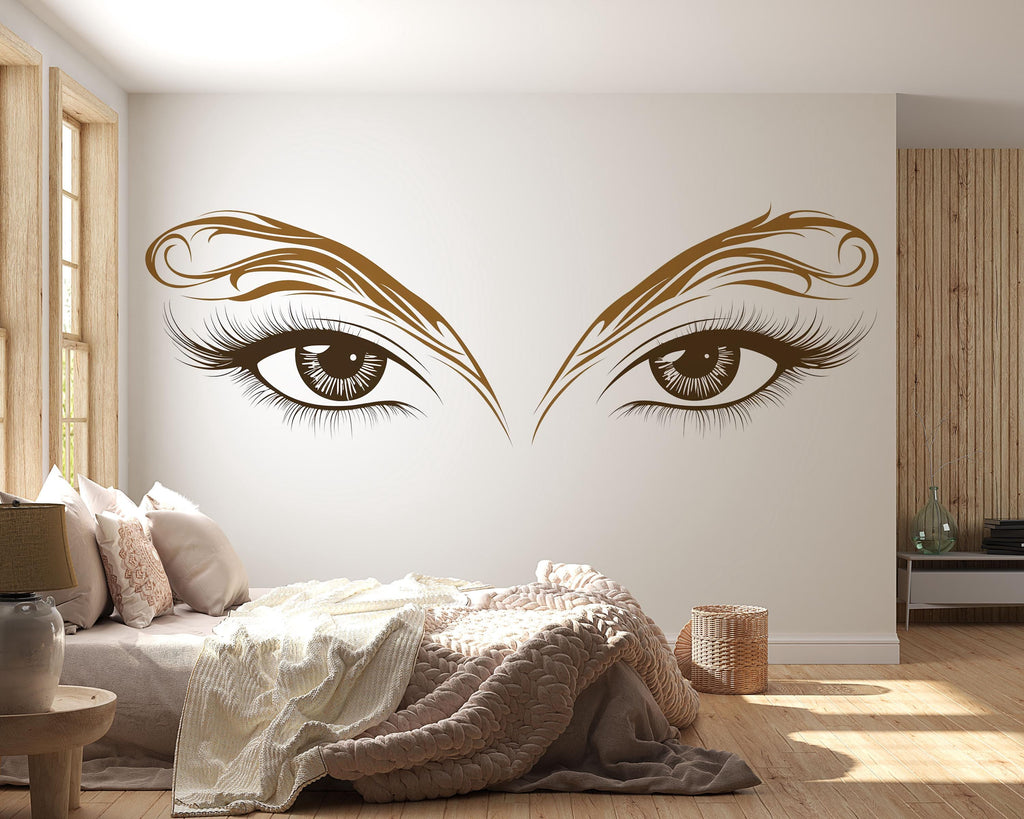 Lash Studio Wall Decal, Beauty Eyes Wall Art, Esthetician Room Decor, Salon Wall Mural, 561mv