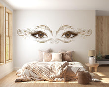 Load image into Gallery viewer, Lash Studio Wall Decal, Beauty Eyes Wall Art, Salon Wall Mural, Esthetician Room Decor, 562mv