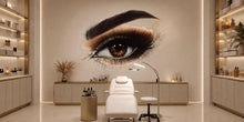Load image into Gallery viewer, Lash Studio Wall Decal, Eye Wall Art, Beauty Salon Mural, Esthetician Room Decor, 565mv