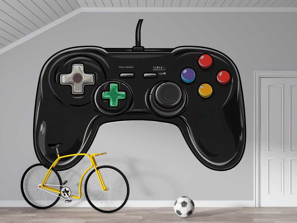 Game Controller Wall Decal, Gaming Wall Sticker, Video Game Wall Art, Gamer Room Decor, Kids Bedroom Wall Decor, 257gm