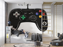 Load image into Gallery viewer, Game Controller Wall Decal, Gaming Wall Sticker, Video Game Wall Art, Gamer Room Decor, Kids Bedroom Wall Decor, 257gm