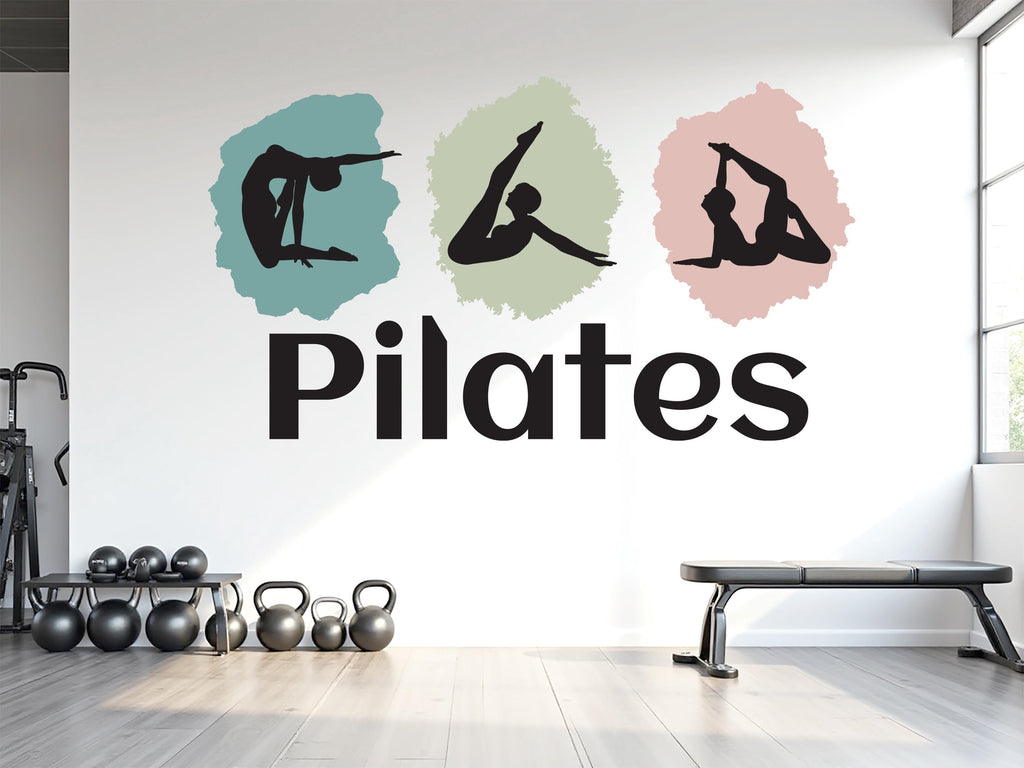 Pilates Wall Decal Pilates Wall Sticker Yoga Wall Art Pilates Wall Decor Gym Wall Decal Gym Wall Sticker Gym Wall Art Meditation Decal 800LU
