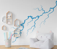 Load image into Gallery viewer, Thunder Bolt Wall mural decals decor, Lightning strike wall decal, Lightning bolt wall decal sticker, Nature storm wall vinyl decal 801LU