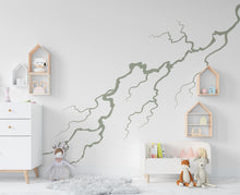 Load image into Gallery viewer, Thunder Bolt Wall mural decals decor, Lightning strike wall decal, Lightning bolt wall decal sticker, Nature storm wall vinyl decal 801LU