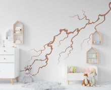 Load image into Gallery viewer, Thunder Bolt Wall mural decals decor, Lightning strike wall decal, Lightning bolt wall decal sticker, Nature storm wall vinyl decal 801LU