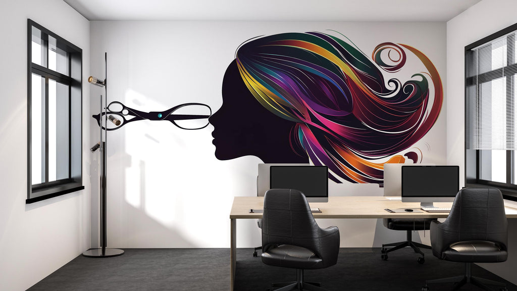 Hair Stylist Sticker, Salon Decal, Beauty Sticker, Hairdresser Gift, Scissors Art, Cosmetology Decal, Laptop Sticker, 267gm