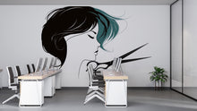 Load image into Gallery viewer, Hair Stylist Sticker, Salon Decal, Hairdresser Gift, Beauty Sticker, Scissor Art Decal, Cosmetology Sticker, Laptop Decal, 268gm