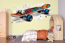 Load image into Gallery viewer, Skateboard Sticker, Skate Deck Decal, Colorful Skate Art, Skater Gift, Cool Board Sticker, Laptop Decal, Water Bottle, 272gm