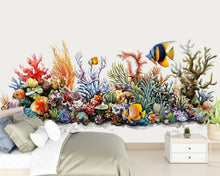 Load image into Gallery viewer, Coral Reef Sticker, Tropical Fish Decal, Ocean Life Sticker, Sea Life Art, Marine Gift, Laptop Sticker, Water Bottle, 274gm