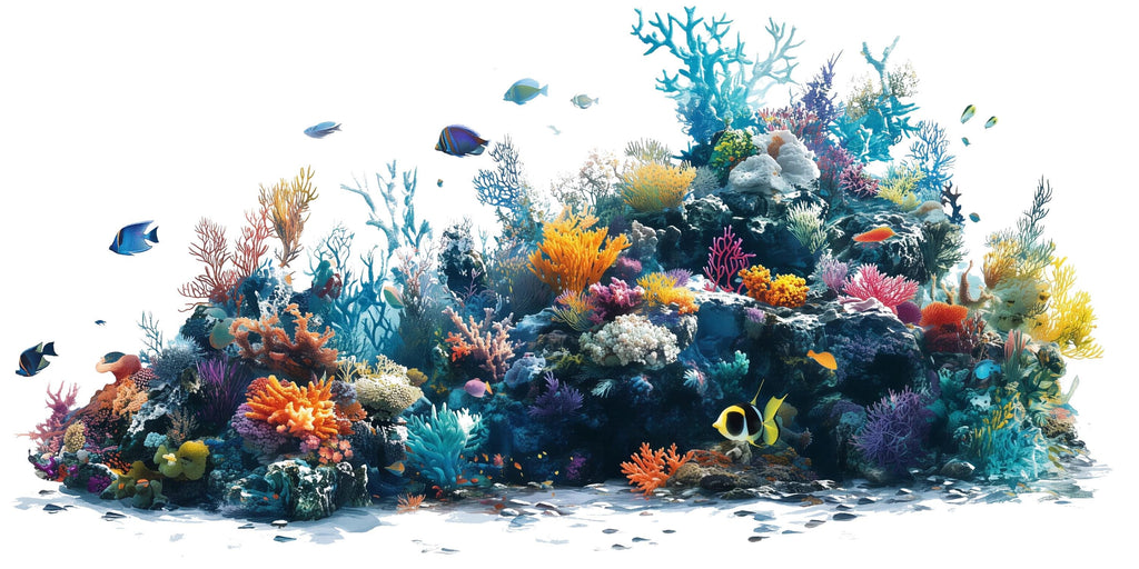 Coral Reef Sticker, Ocean Life Decal, Sea Life Sticker, Underwater Art, Marine Life Gift, Laptop Sticker, Water Bottle, 275gm