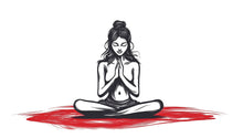 Load image into Gallery viewer, Yoga Sticker, Meditation Woman Decal, Zen Art Sticker, Spiritual Gift, Boho Yoga Decor, Laptop Sticker, Water Bottle, 282gm