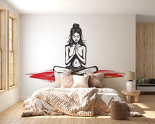 Load image into Gallery viewer, Yoga Sticker, Meditation Woman Decal, Zen Art Sticker, Spiritual Gift, Boho Yoga Decor, Laptop Sticker, Water Bottle, 282gm