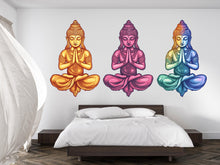 Load image into Gallery viewer, Buddha Sticker, Meditation Decal, Spiritual Yoga Art, Zen Wall Style, Boho Mindful Gift, Laptop Sticker, Water Bottle, 283gm