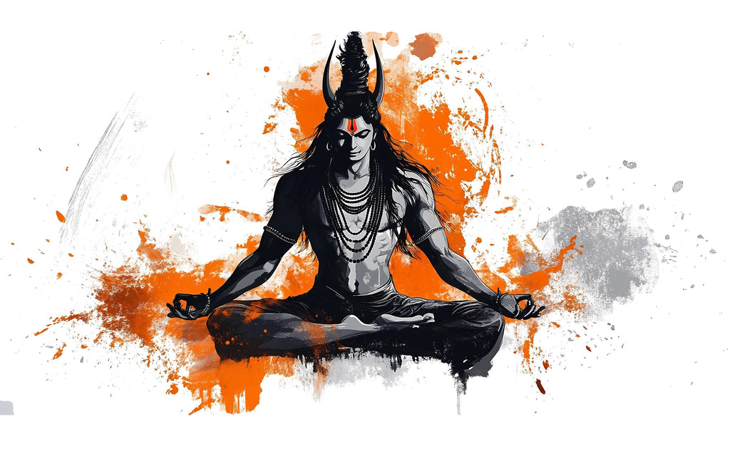 Shiva Sticker, Meditation Decal, Hindu Spiritual Art, Yoga Sticker, Zen Gift, Laptop Sticker, Water Bottle Decal, 284gm