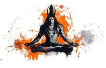Load image into Gallery viewer, Shiva Sticker, Meditation Decal, Hindu Spiritual Art, Yoga Sticker, Zen Gift, Laptop Sticker, Water Bottle Decal, 284gm